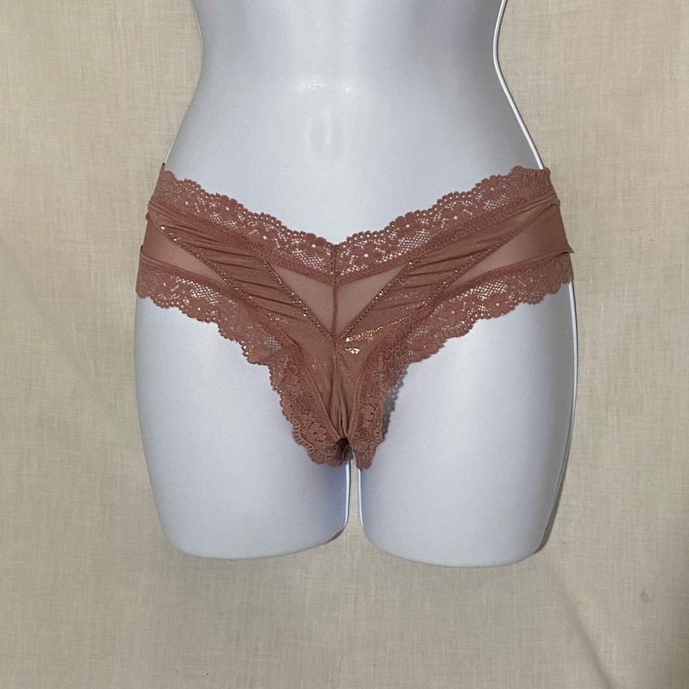 Victoria’s Secret Pinkish With Gold Embellishments Cheeky Panties